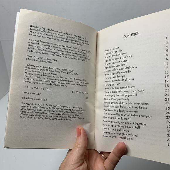 The Boys' Book: How to Be the Best at Everything Paperback Book 2008 Copyright - Picture 3 of 3